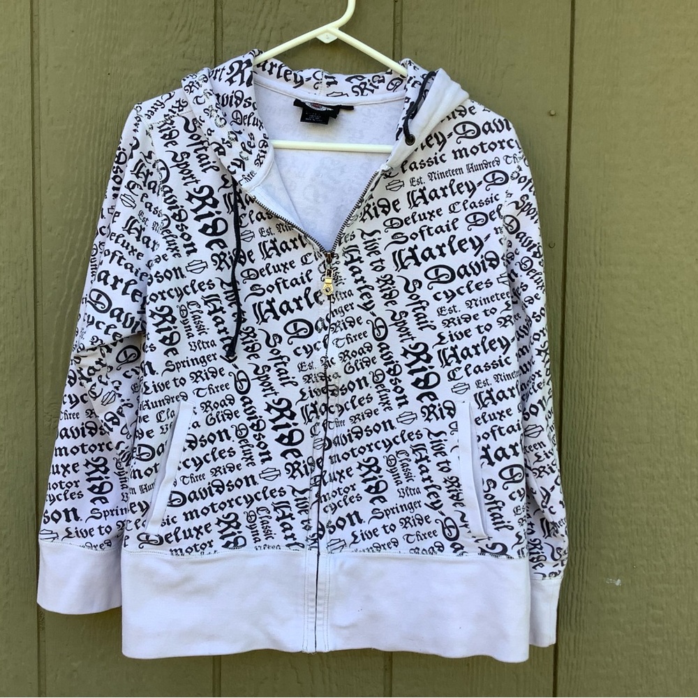 Harley Davidson zip up Hoodie size large xlarge with attached cap